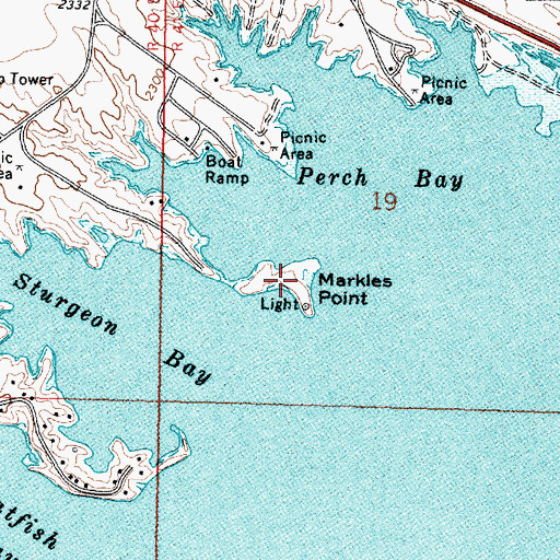 Topographic Map of Markles Point, MT
