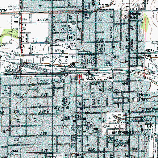Topographic Map of Jonesboro, AR