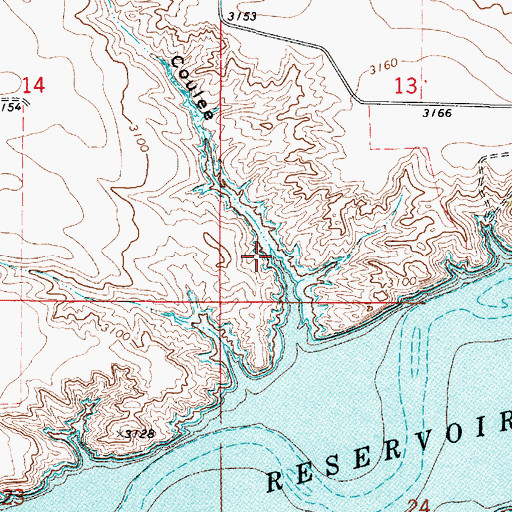 Topographic Map of Marsh Coulee, MT