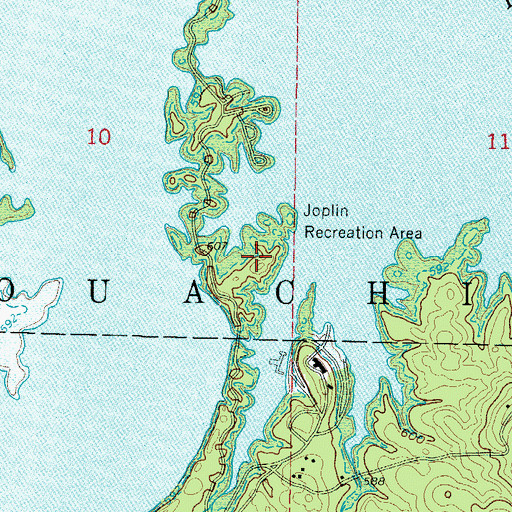 Topographic Map of Joplin Public Use Area, AR
