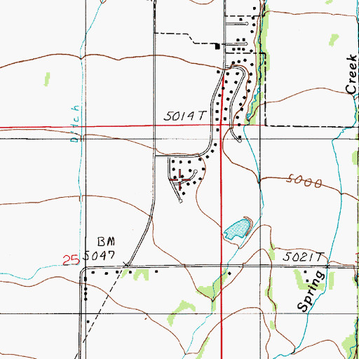 Topographic Map of Martin Ranch, MT
