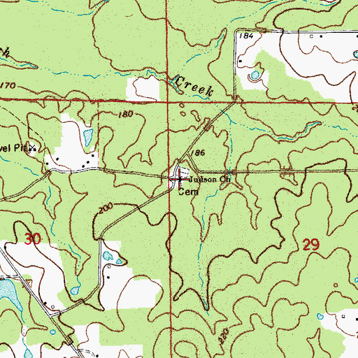 Topographic Map of Judson Missionary Baptist Church, AR