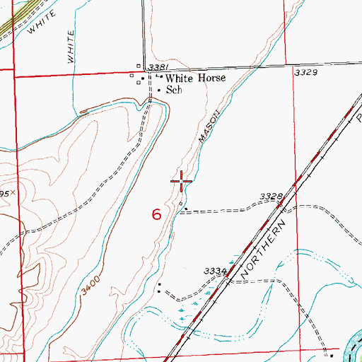 Topographic Map of Mason Canal, MT