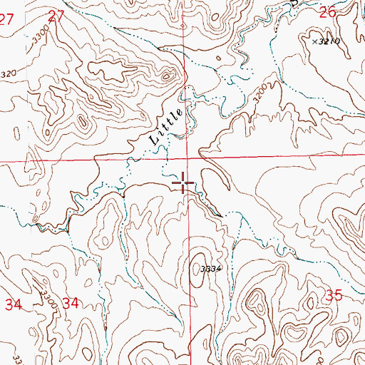 Topographic Map of Matador Coulee, MT