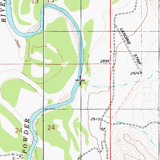 Topographic Map of Matt Creek, MT