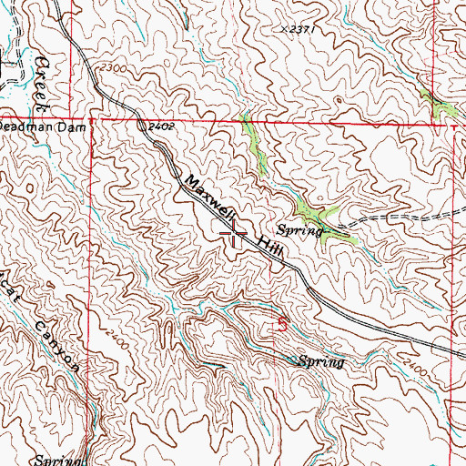 Topographic Map of Maxwell Hill, MT