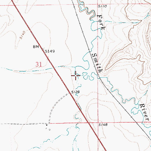 Topographic Map of Mayns Creek, MT