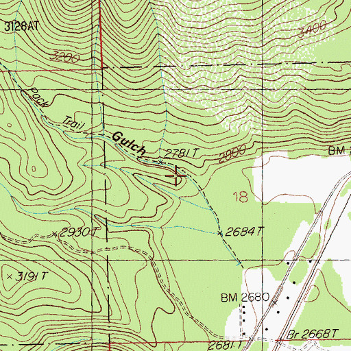 Topographic Map of Mayo Gulch, MT