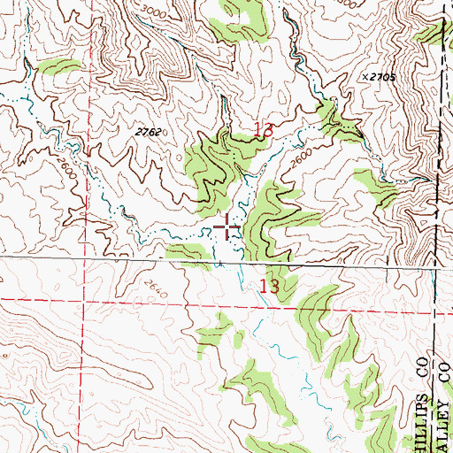 Topographic Map of Mc Kay Coulee, MT