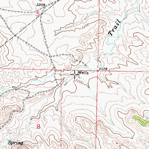 Topographic Map of McClure Creek, MT