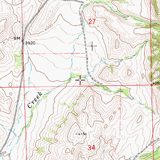Topographic Map of McClure Gulch, MT