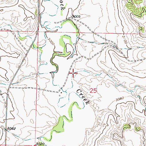 Topographic Map of McCurdy Draw, MT