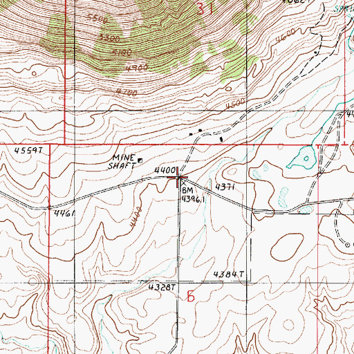 Topographic Map of McDermott Mine, MT