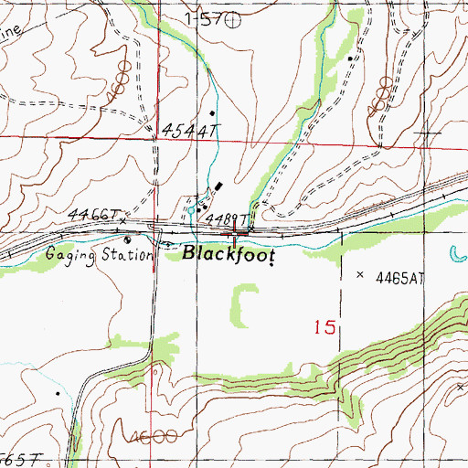 Topographic Map of McDonald Creek, MT