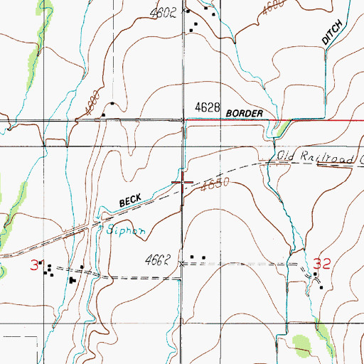Topographic Map of McDonald Creek, MT