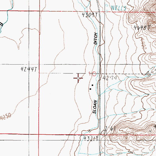 Topographic Map of McDonnell Ranch, MT