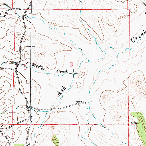 Topographic Map of McFee Creek, MT