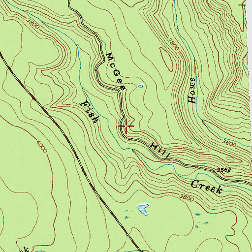 Topographic Map of McGee Hill, MT