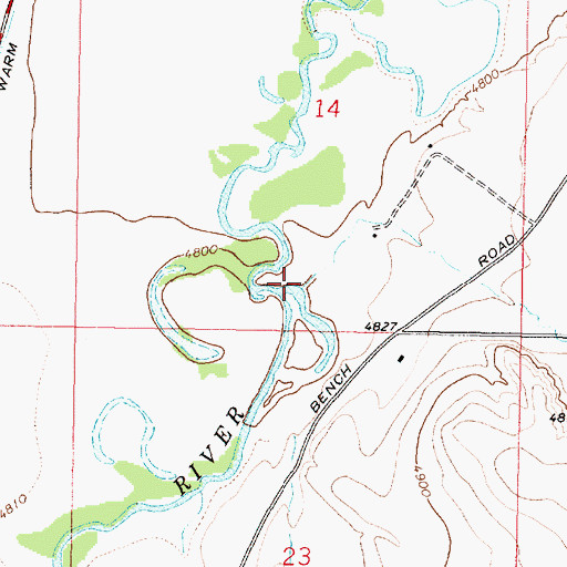 Topographic Map of McHessor Creek, MT