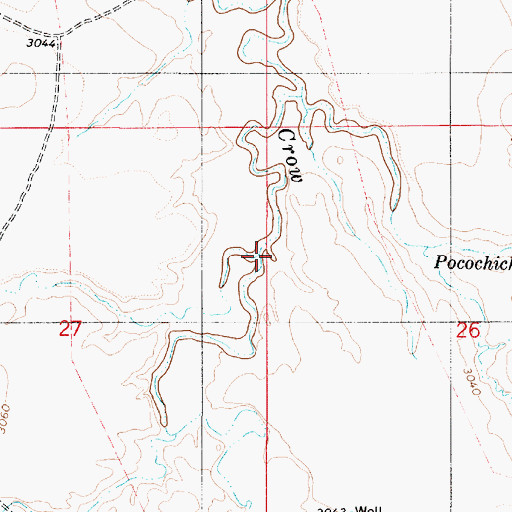 Topographic Map of McKenzie Creek, MT