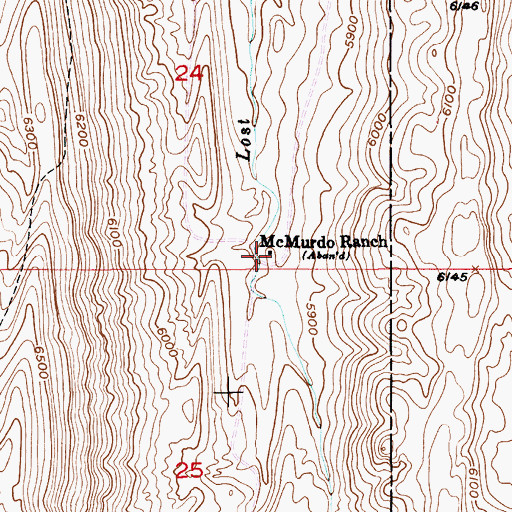 Topographic Map of McMurdo Ranch, MT