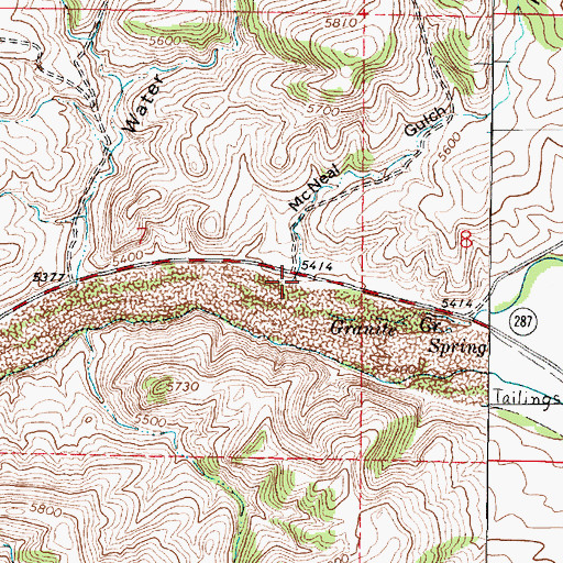 Topographic Map of McNeal Gulch, MT