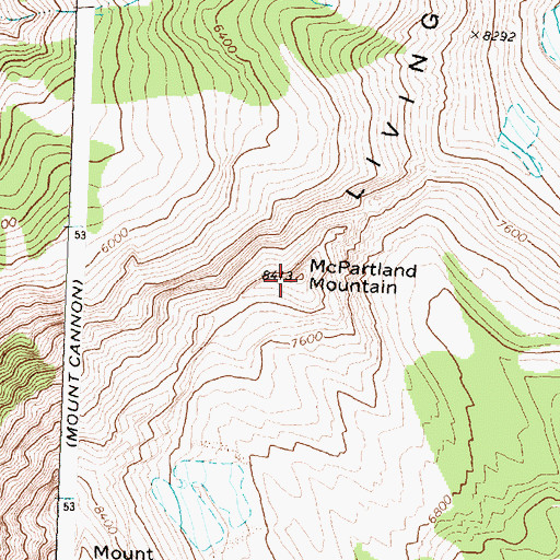 Topographic Map of McPartland Mountain, MT