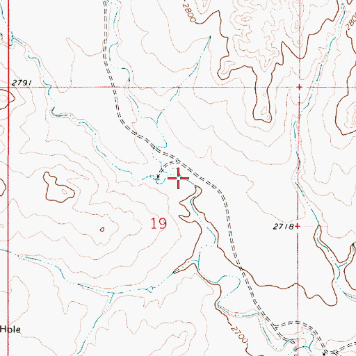 Topographic Map of McQuoid Coulee, MT