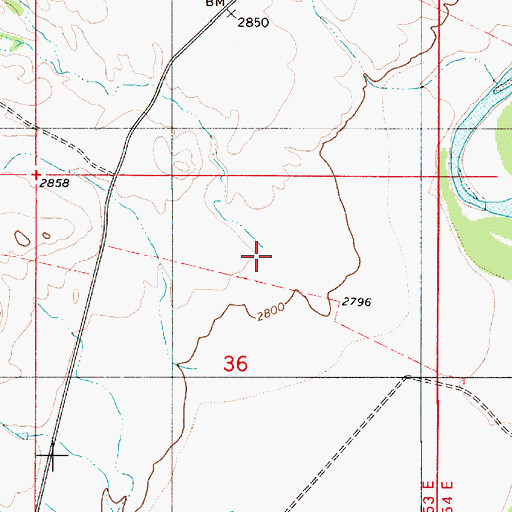 Topographic Map of Meadow Creek, MT