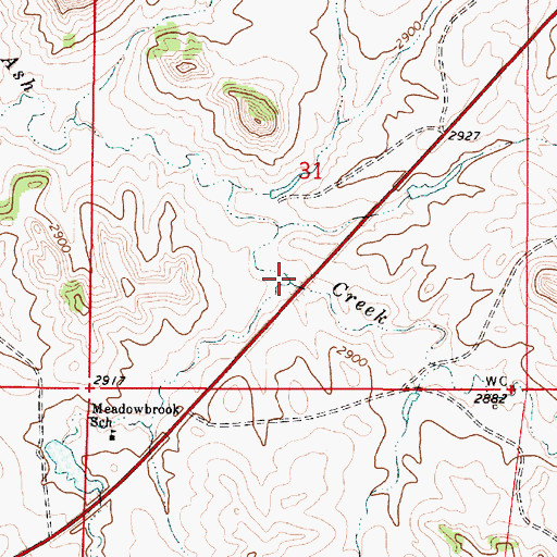 Topographic Map of Meadow Creek, MT