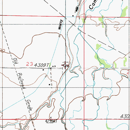 Topographic Map of Meadowview Cemetery, MT