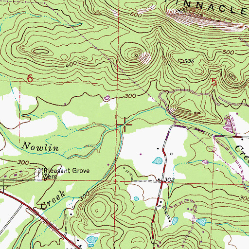 Topographic Map of Kinley Creek, AR