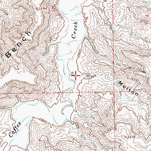 Topographic Map of Melton Coulee, MT