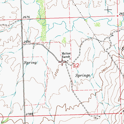 Topographic Map of Melton Ranch, MT