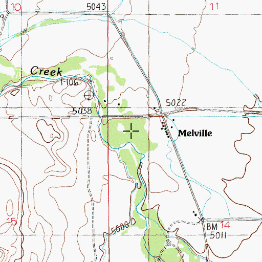Topographic Map of Melville, MT