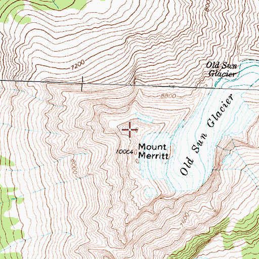 Topographic Map of Mount Merritt, MT