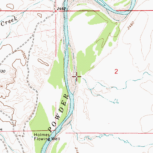 Topographic Map of Meyers Creek, MT