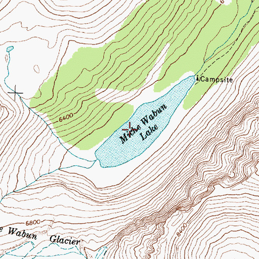 Topographic Map of Miche Wabun Lake, MT