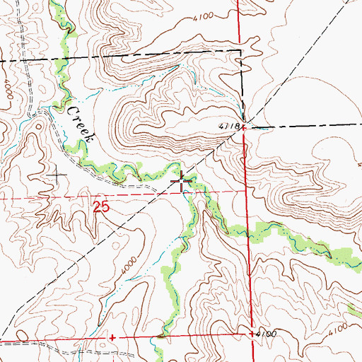 Topographic Map of Middle Creek, MT
