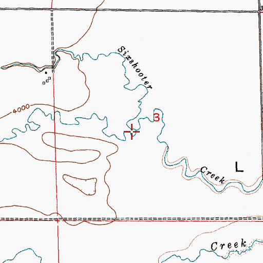 Topographic Map of Middle Creek, MT