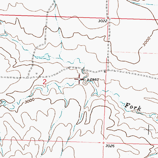 Topographic Map of Middle Fork Allen Creek, MT