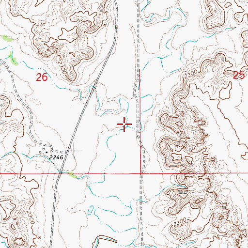 Topographic Map of Middle Fork Burns Creek, MT