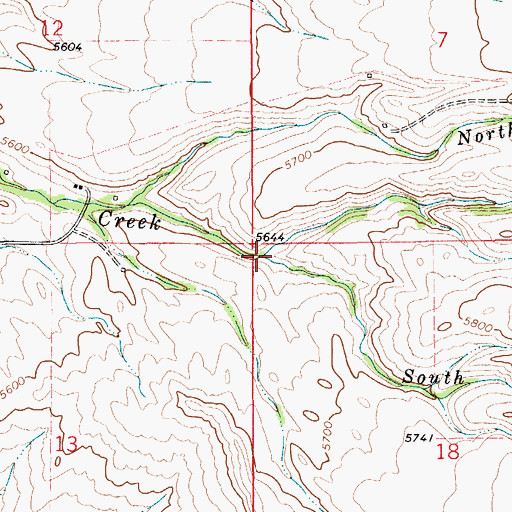 Topographic Map of Middle Fork Lena Creek, MT