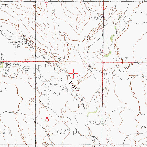 Topographic Map of Middle Fork Wolf Creek, MT