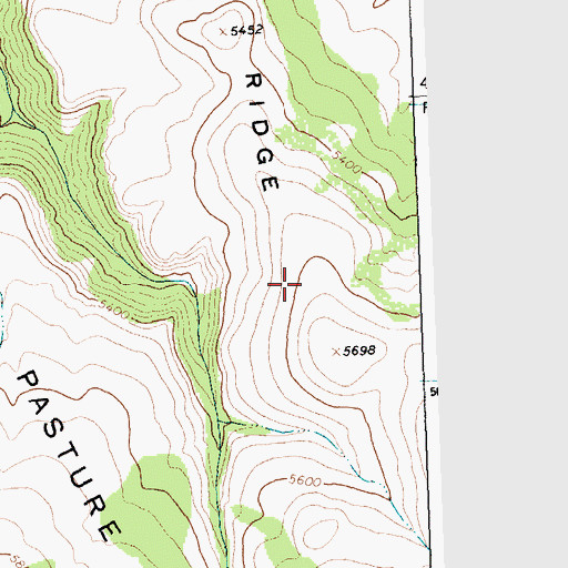 Topographic Map of Middle Ridge, MT