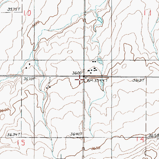 Topographic Map of Middleton School (historical), MT