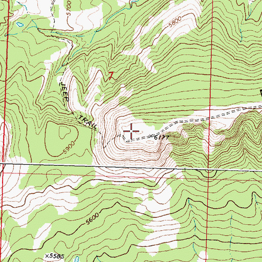 Topographic Map of Milk River Ridge, MT