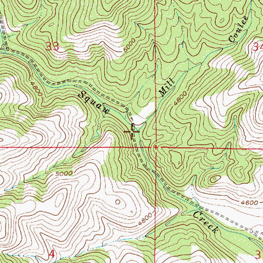 Topographic Map of Mill Coulee, MT