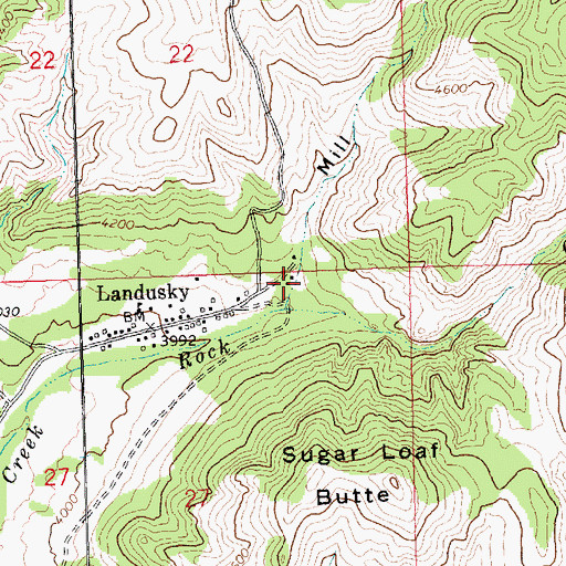 Topographic Map of Mill Gulch, MT