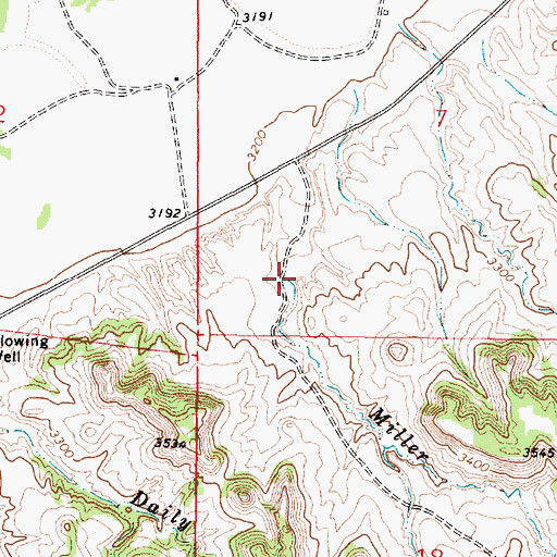 Topographic Map of Miller Creek, MT